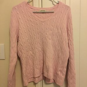 St. John’s Bay Pink Cable Knit Sweater